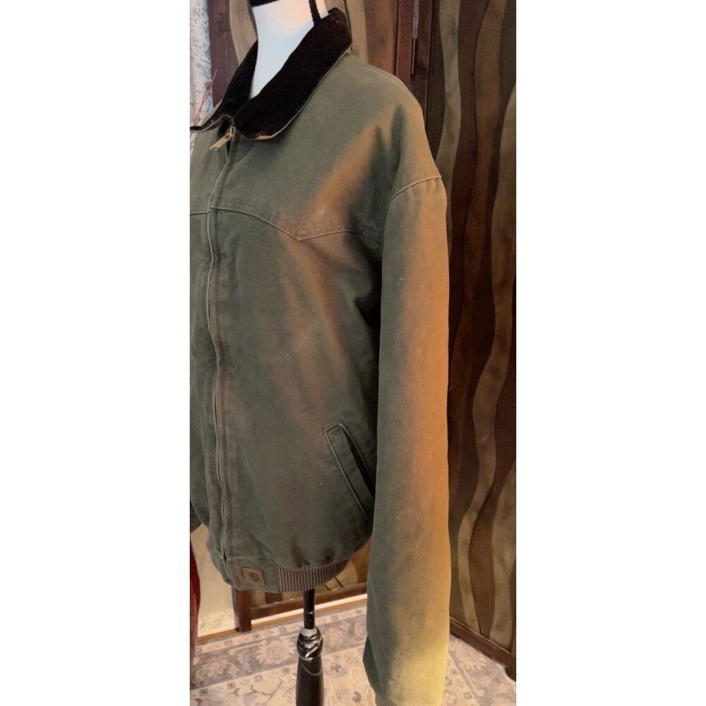 Vintage Carhartt Santa Fe jacket in faded olive green. Size XXL. - Picture 2 of 14